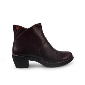 Jungla Stivaletti Donna con Tacco in Pelle Viola