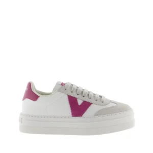 Victoria Sneakers Bassa Donna Platform Bianco Fucsia