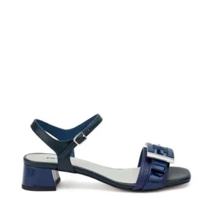 Frau Sandali Donna Tacco Medio in Pelle Blu