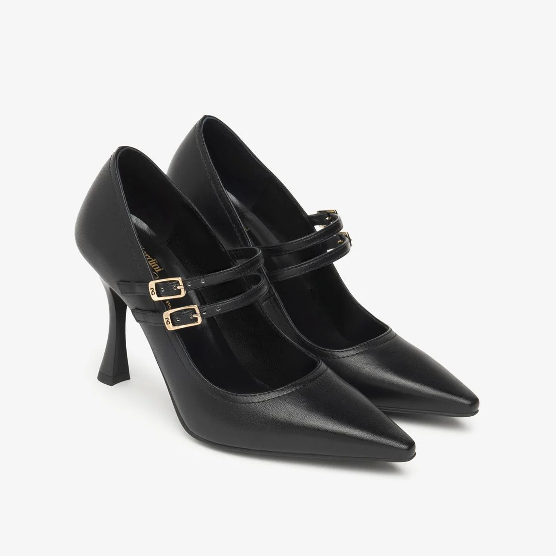 Nero Giardini Decollete Mary Jane con Doppio Cinturino in Pelle Nero - immagine 3