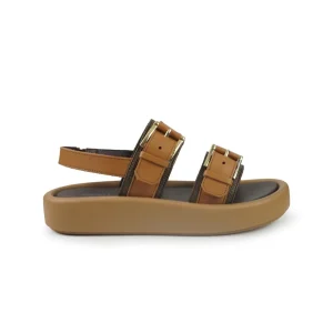 Frau Sandali Donna con Zeppa in Pelle Moro