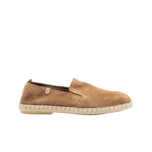 Espadrillas Verbenas Bassa da Uomo in Camoscio Cuoio