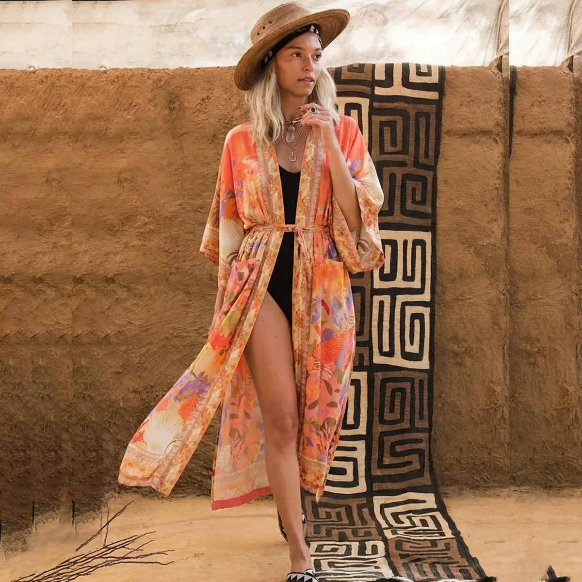 Kimono da spiaggia bohémien La Parisienne - immagine 3