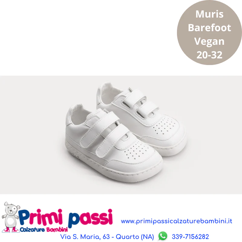 Muris Petra Bianco - Barefoot e Vegan per bambini