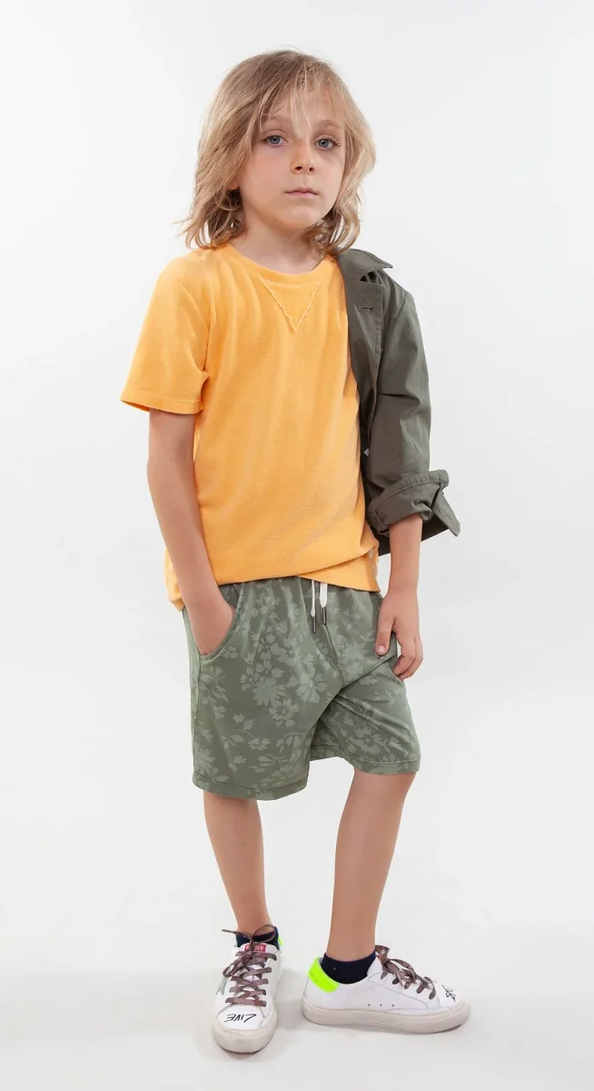 T-shirt manica corta in jersey di cotone blu navy - immagine 4