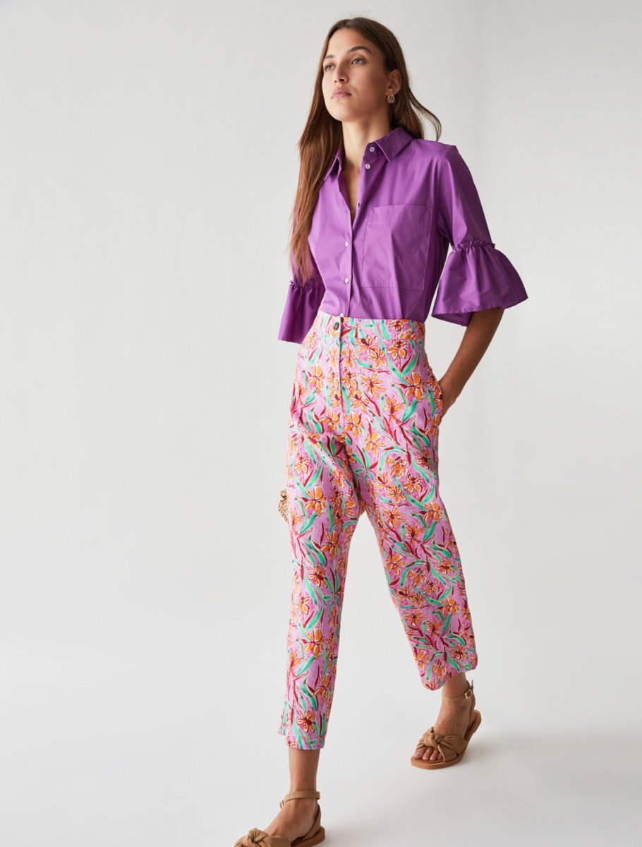 Pantaloni donna misto lino Sdraio