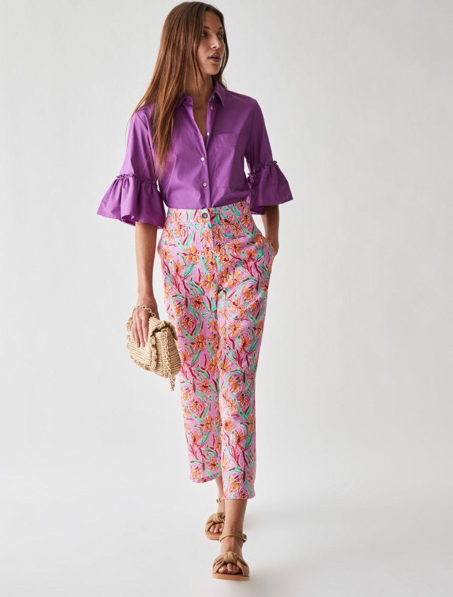 Pantaloni donna misto lino Sdraio - immagine 3