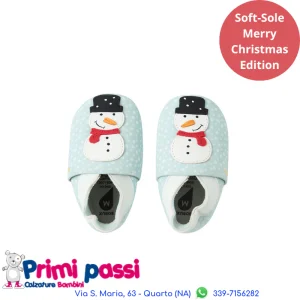 Soft Sole Bobux Pupazzo Neve Azzurro