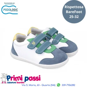 Sportiva Primi Passi "Rispettosa" Bianca Y Indigo
