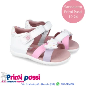 Sandaletto Primi Passi Cuori Bianco/Rosa