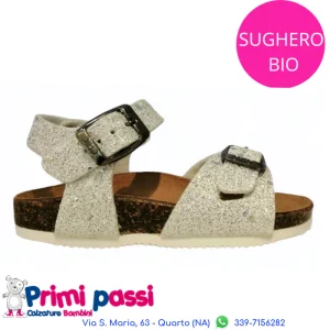 Sandalo Sughero Star Bianco/Argento