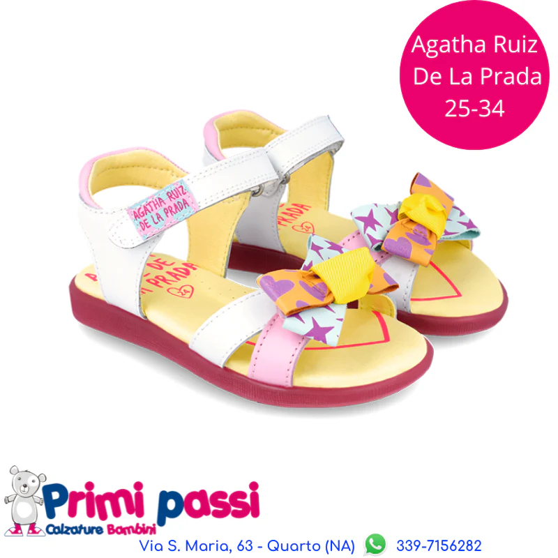 Sandalo Bianco Fiocco Multicolor - immagine 2