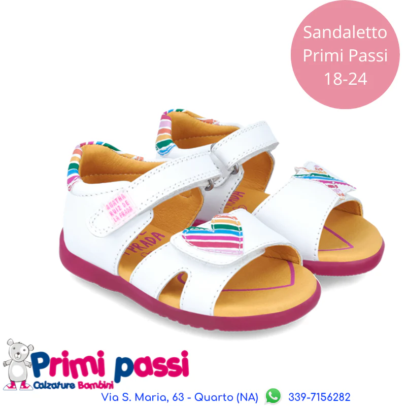 Sandaletto Primi Passi Cuore Multicolor
