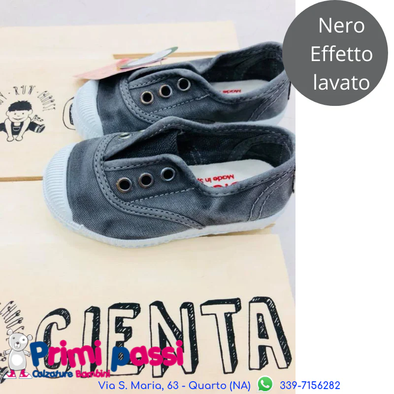 Sneakers Tela - Nero slavato