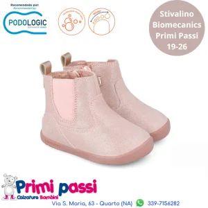 Stivalino Primi Passi Biomecanics - Rosa Laminato
