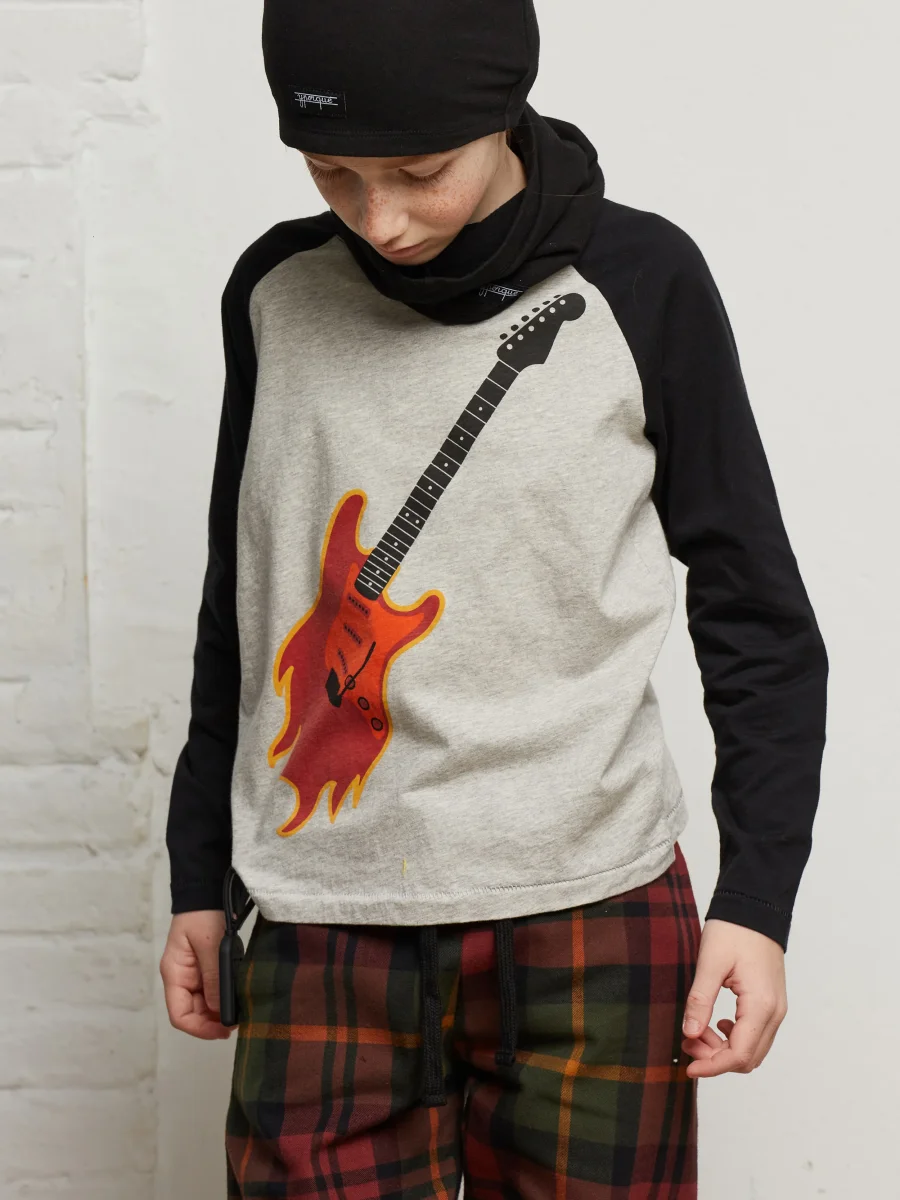 T-shirt sonora manica lunga Chitarra - immagine 3